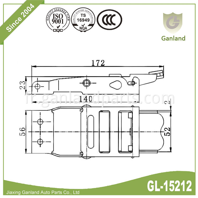 Side Curtain Buckle GL-15212 